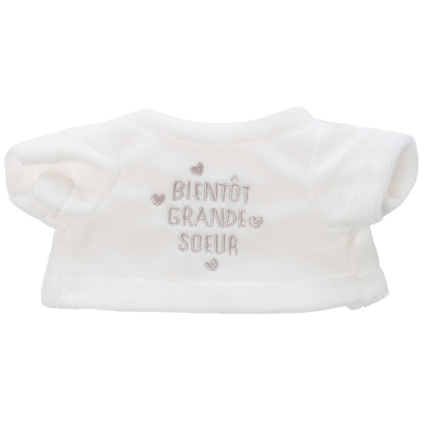 Kleed voor pluche geboorteaankondiging "je gaat grote zus worden" 