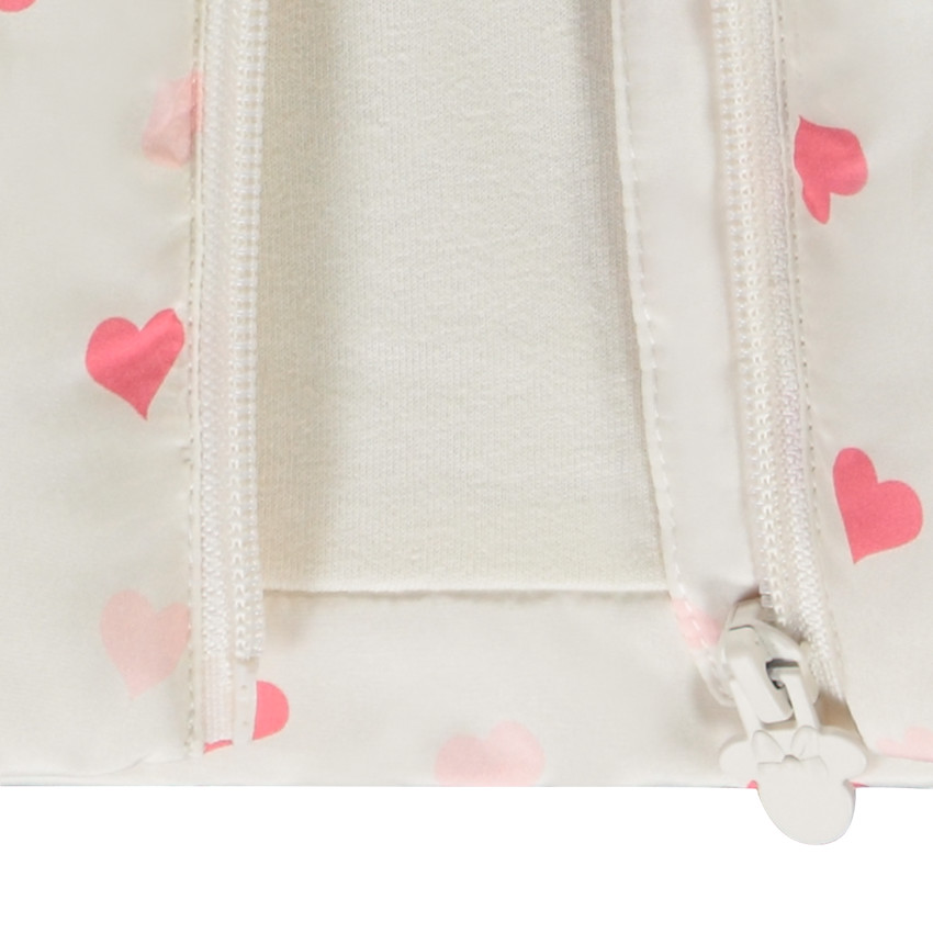 Doudoune sans manches Minnie Disney imprimé cœurs pour bébé fille 