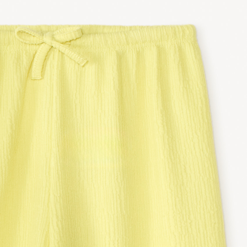 Pantalon fluide en jersey texturé uni fille 