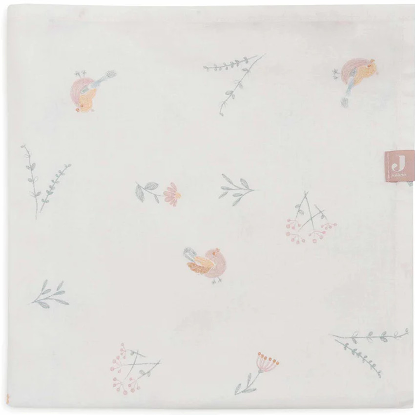 Drap berceau - 75X100CM - LOVELY BIRDS 