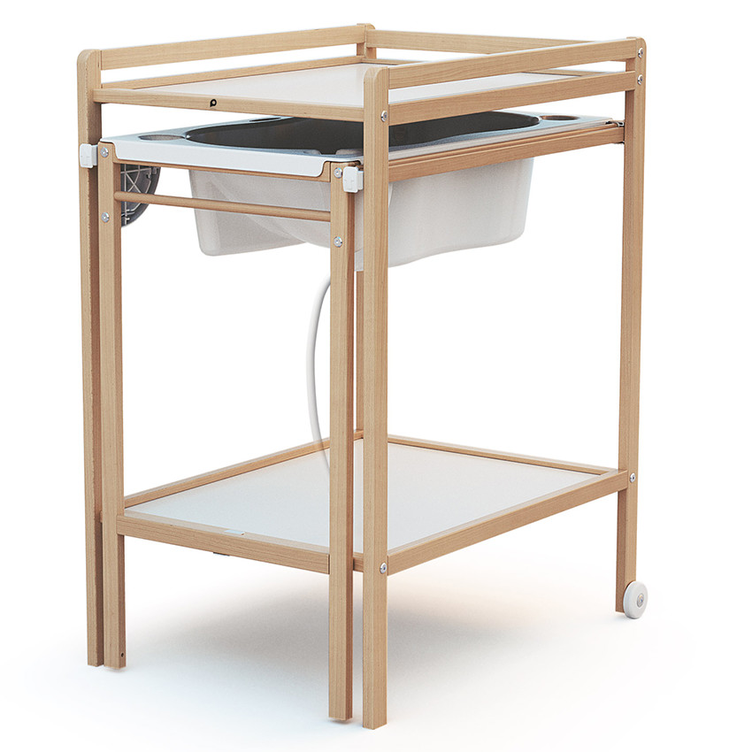 Table à langer coulissante 2 en 1 Tiny avec baignoire intégrée 