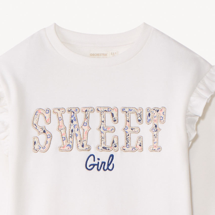 Joggingset met bloemenborduursels voor meisjes 