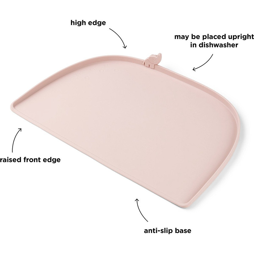 Set de table en silicone à bords hauts Elphee Rose 