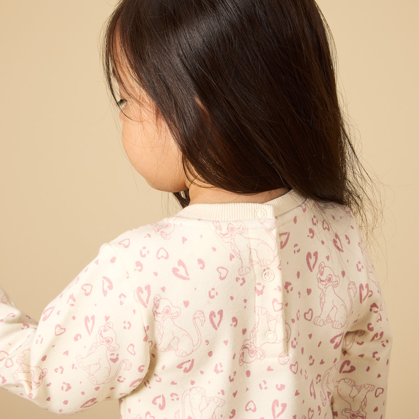 Lange mouwen jurk met Le Roi Lion Disney print voor meisjes 