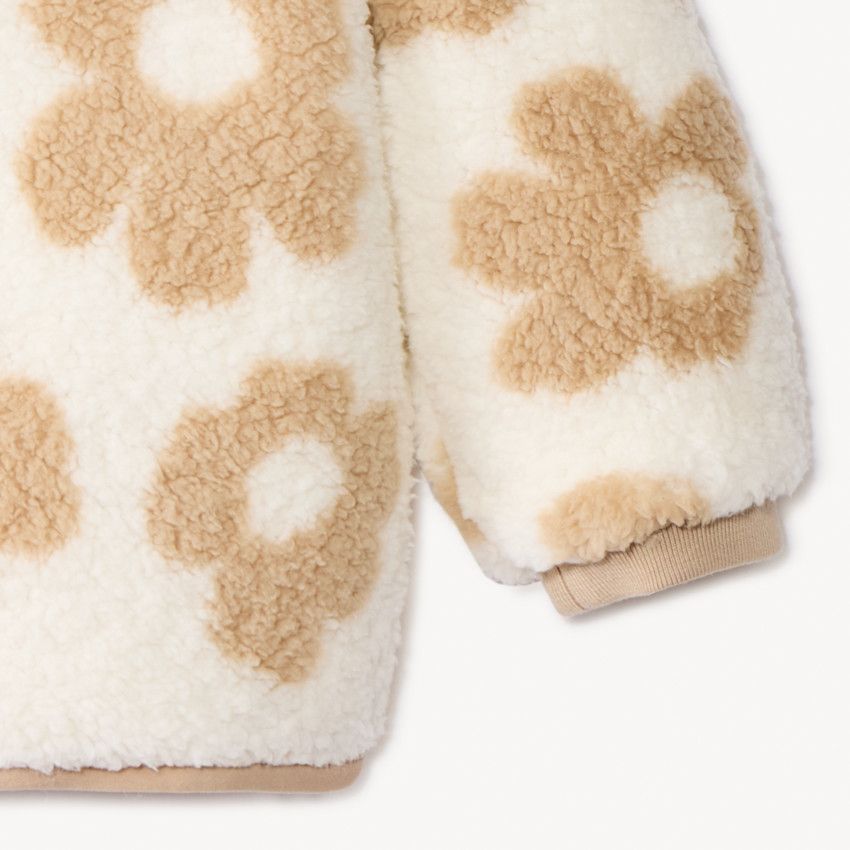 Veste sherpa réversible à capuche pour bébé fille 