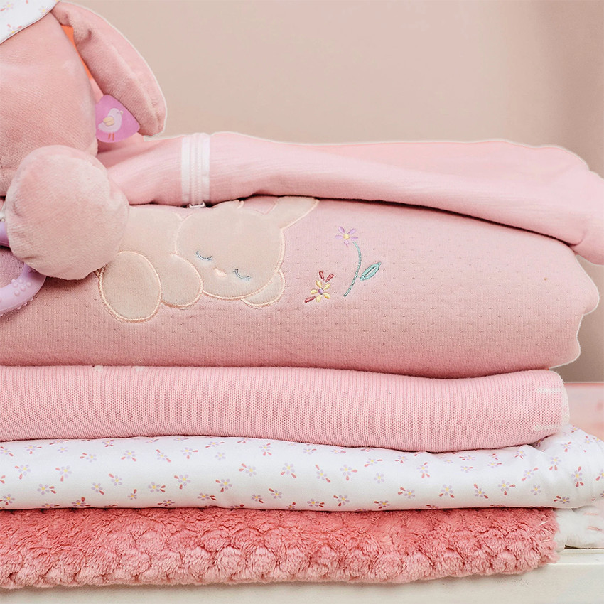 Couverture tricotée réversible 100 x 75 cm Alice & Pomme 