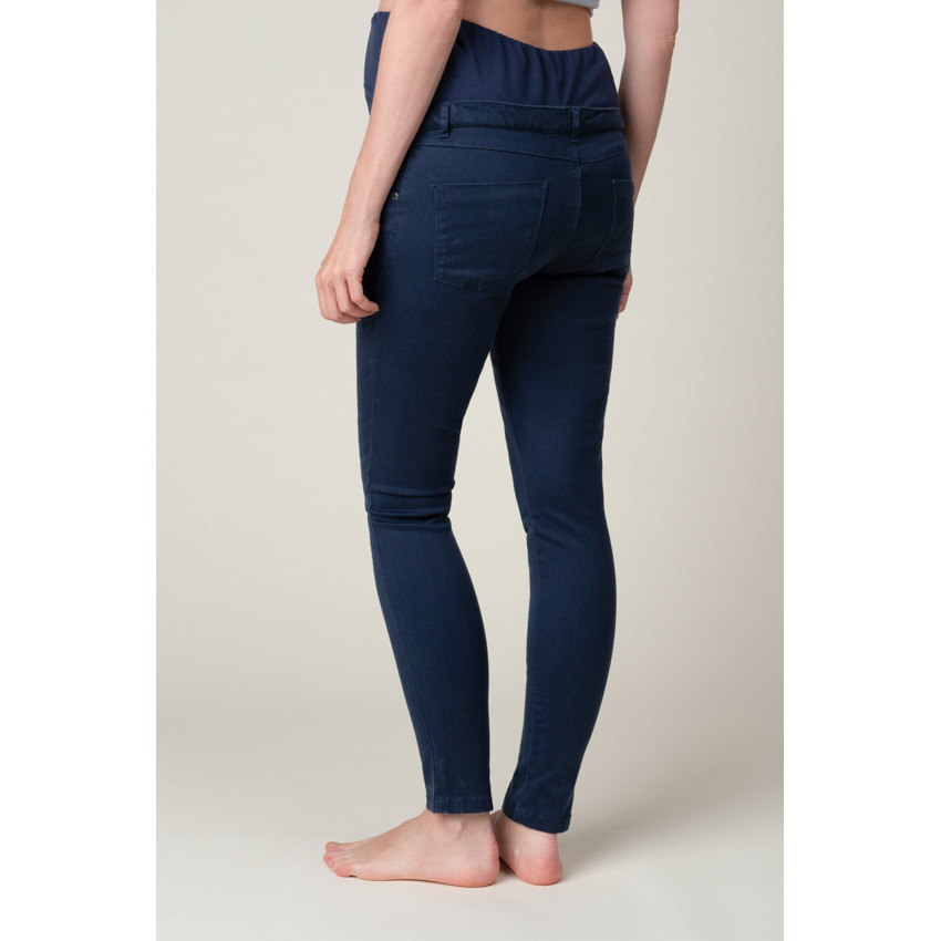 Pantalon de grossesse effet jean skinny avec bandeau haut 