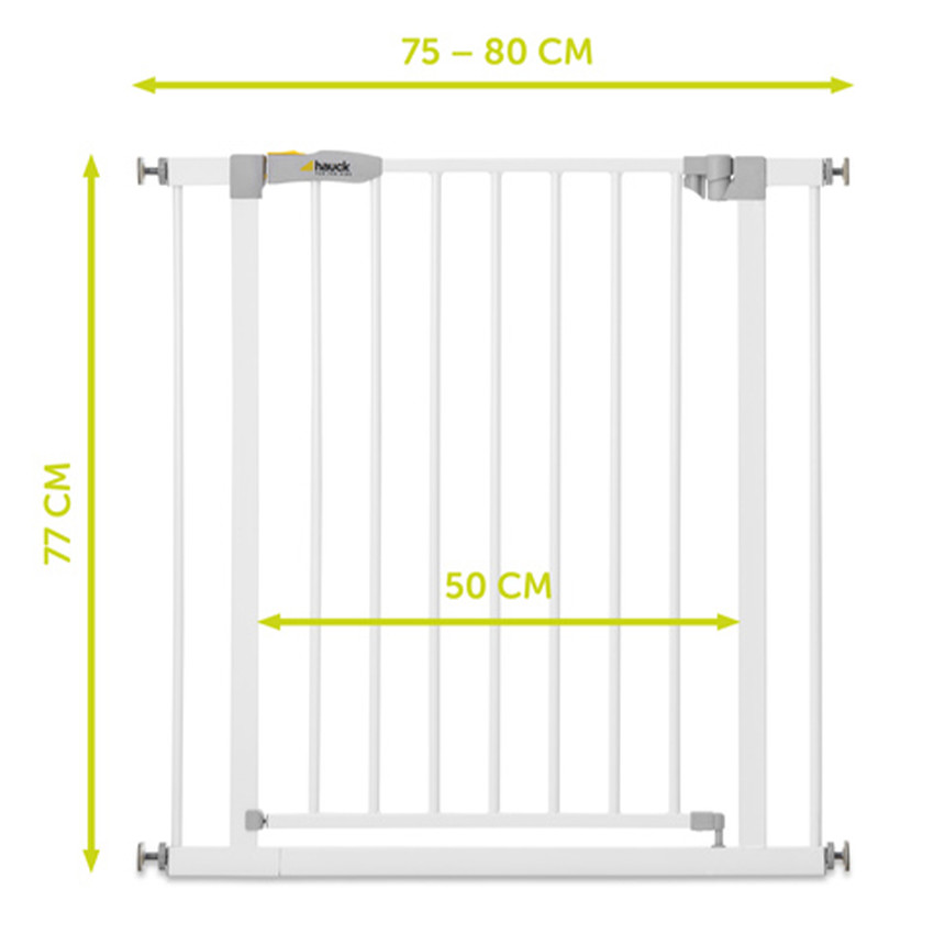 Veiligheidshek zonder boren Stop N Safe 2 Wit 75-80cm 