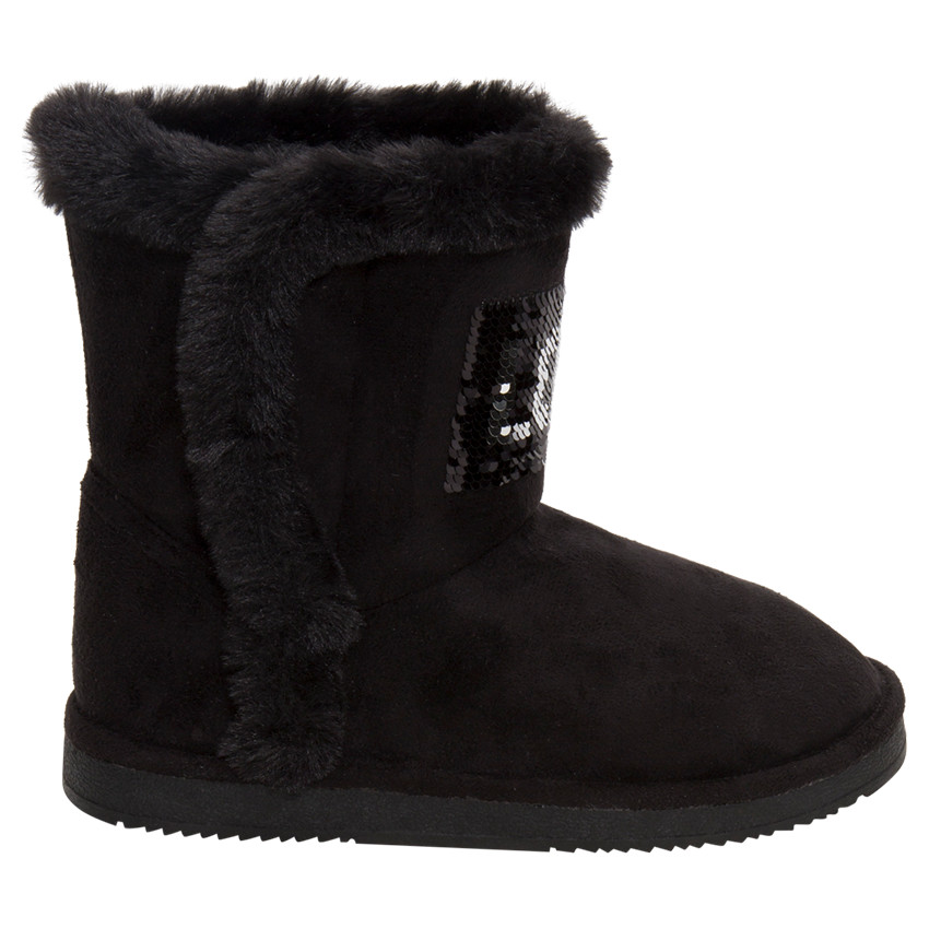 1/2 Bottes effet suédine avec messages en sequins magiques du 24 au 27 