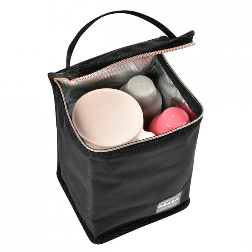 Isothermische Maaltijdtas - Zwart/Roze 