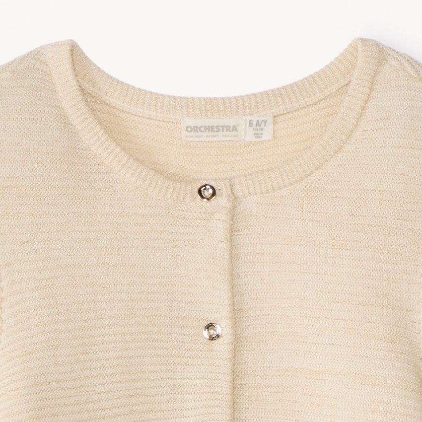 Groot gebreid vest met lurex voor meisjes 