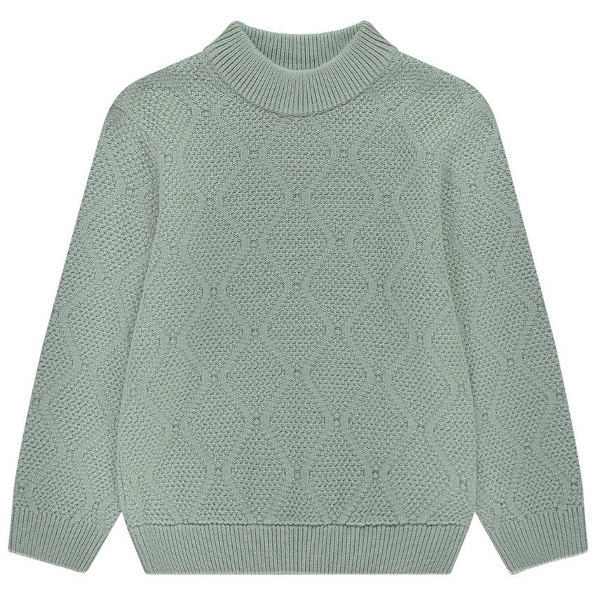 Pull en tricot fantaisie uni pour garçon 