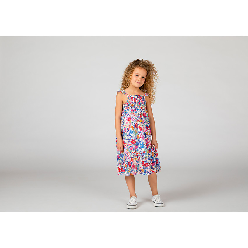 Robe longue imprimé fleuri pour fille 