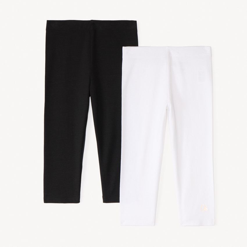 Set van 2 korte leggings met logo-print voor meisjes 