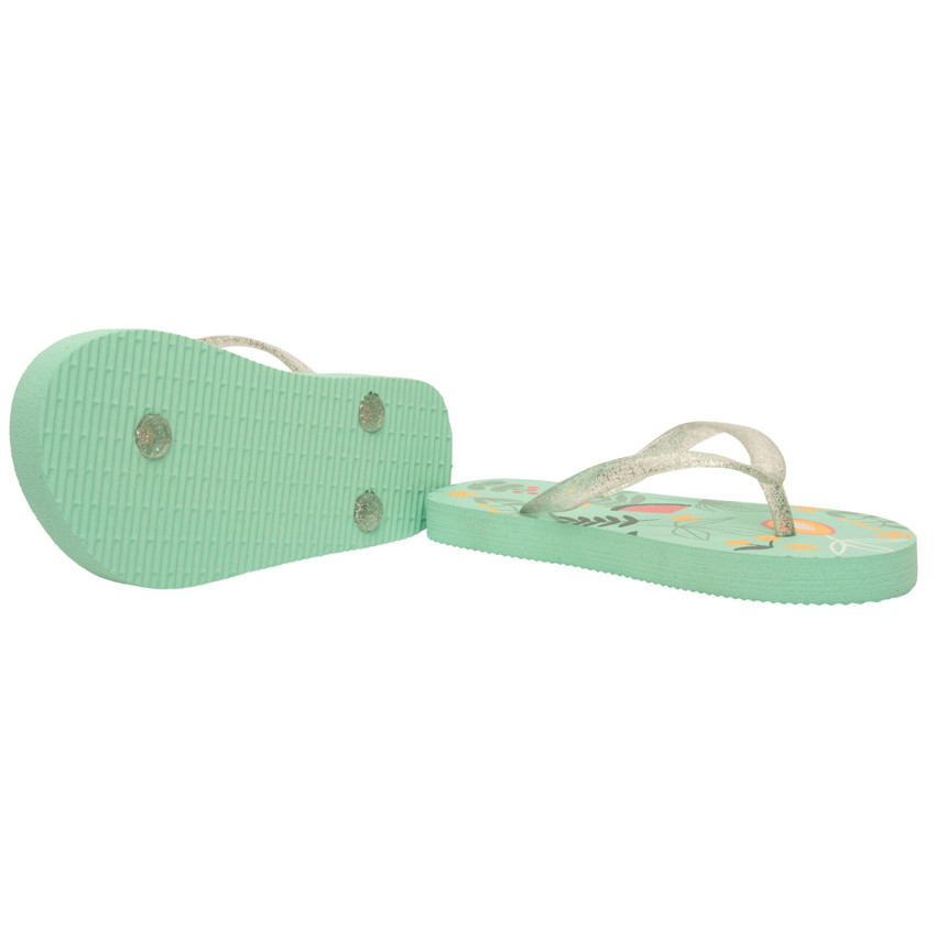 Slippers met glinsterende band en fruitprint voor meisjes met bandje volgens de leeftijd 