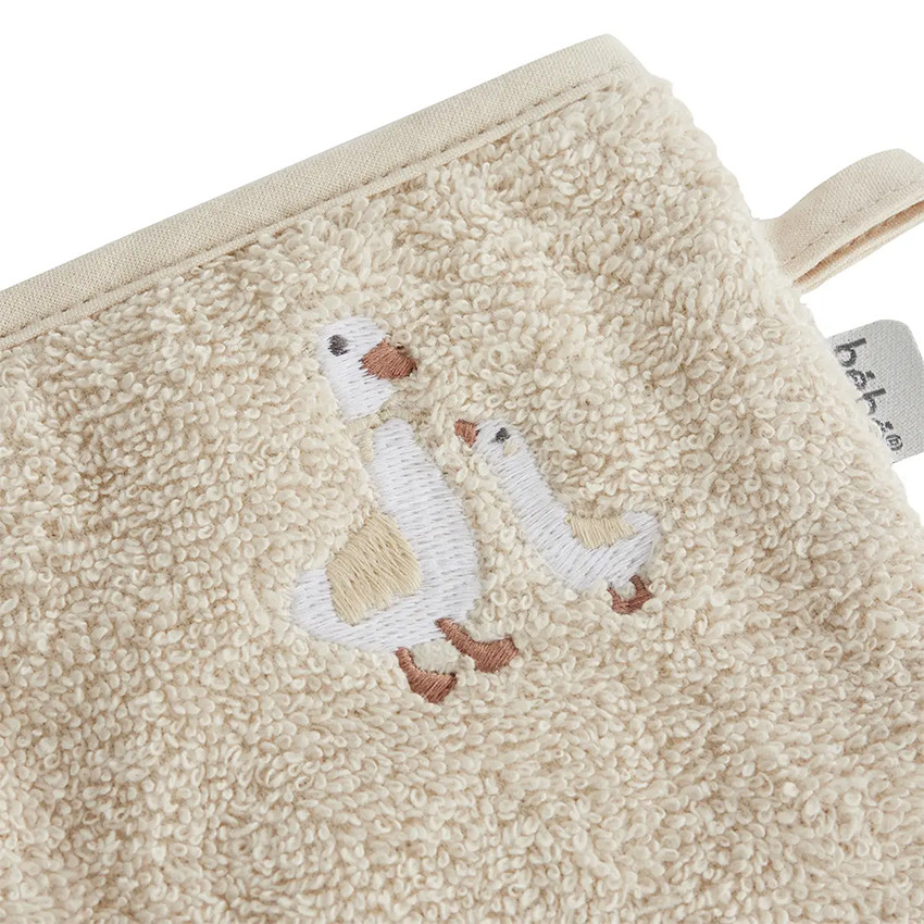 Set de 2 gants de toilette Dear Goose Ecru 