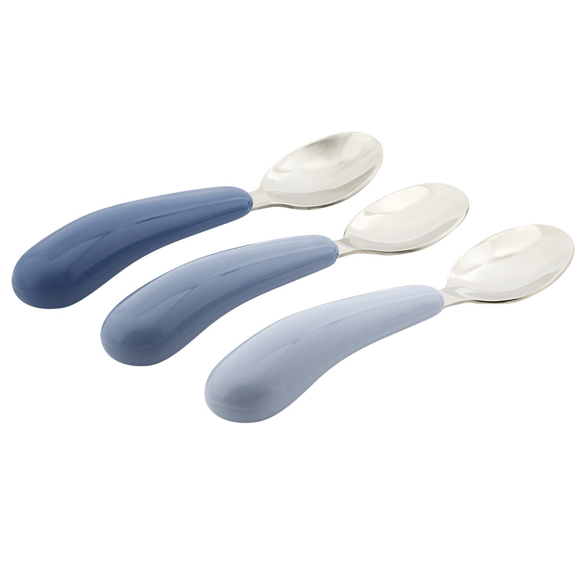 Lot de 3 cuillères en métal Yummix bleu 