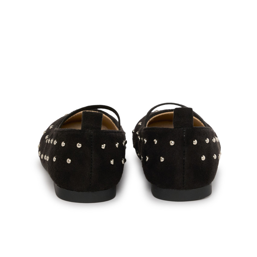 Babies zwarte met elastische en klinknagels zilveren voor meisjes 