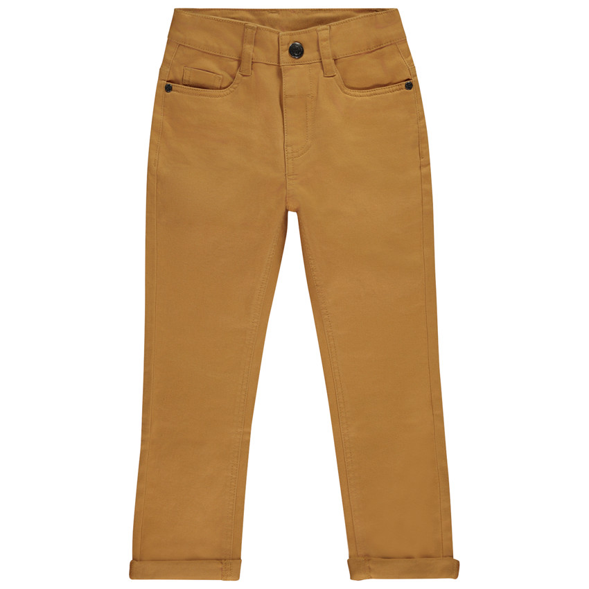 Jongens twill broek met kreuk-effect 