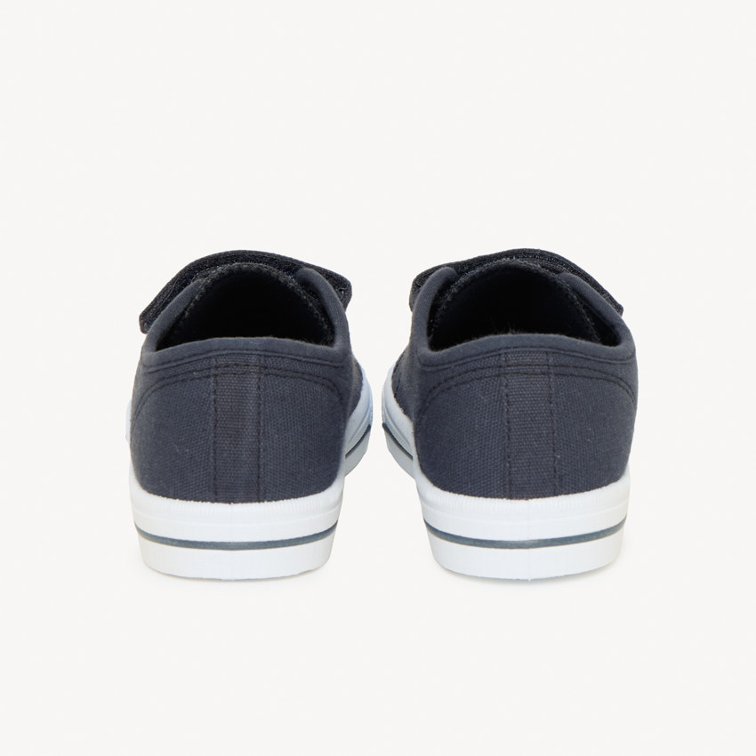 Lage sneakers van stof met klittenband en elastische veters voor jongens 