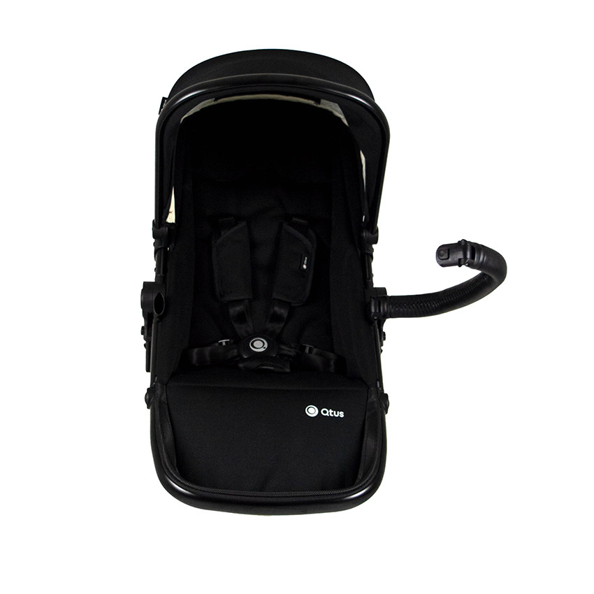 2de zitje voor wandelwagen DuetPro zwart frame - Zwart 