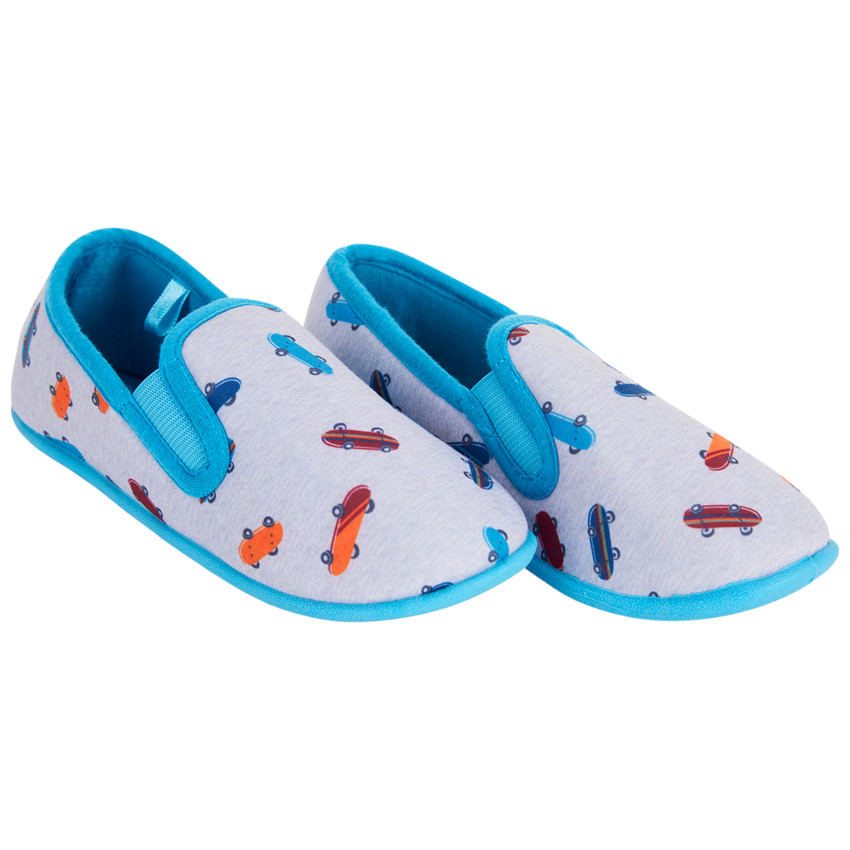 Chaussons bas imprimé skates pour garçon 