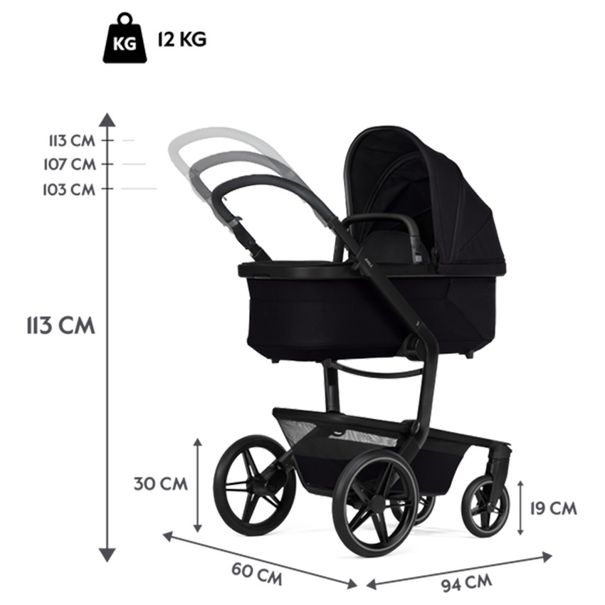 Kinderwagen Day5 3-en-1 Space Black 
