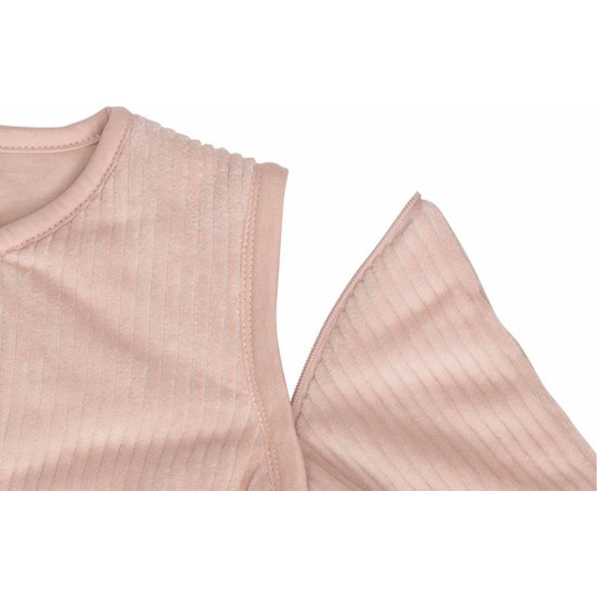 Slaapzak afritsbare mouwen 110cm Rib Wild Rose 