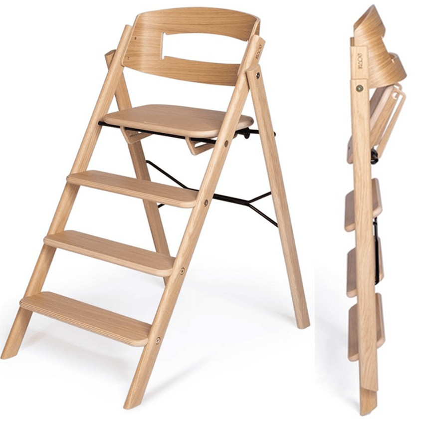 Chaise haute Kaos Klapp évolutive pliable Chêne Naturel 