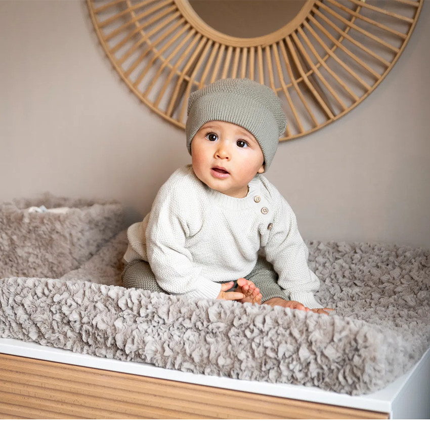 Aankleedkussenhoes Snow - Taupe 