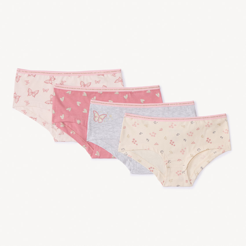 Set van 4 fantasie shorties voor meisjes 