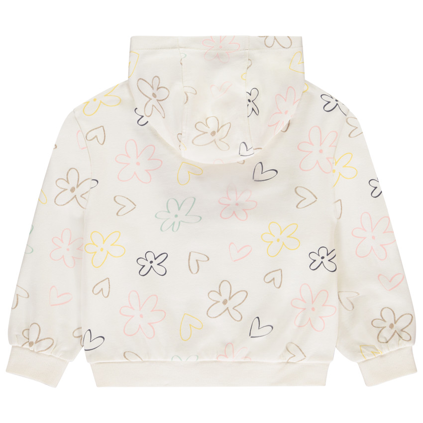Sweat à capuche met bloemen voor meisjes 