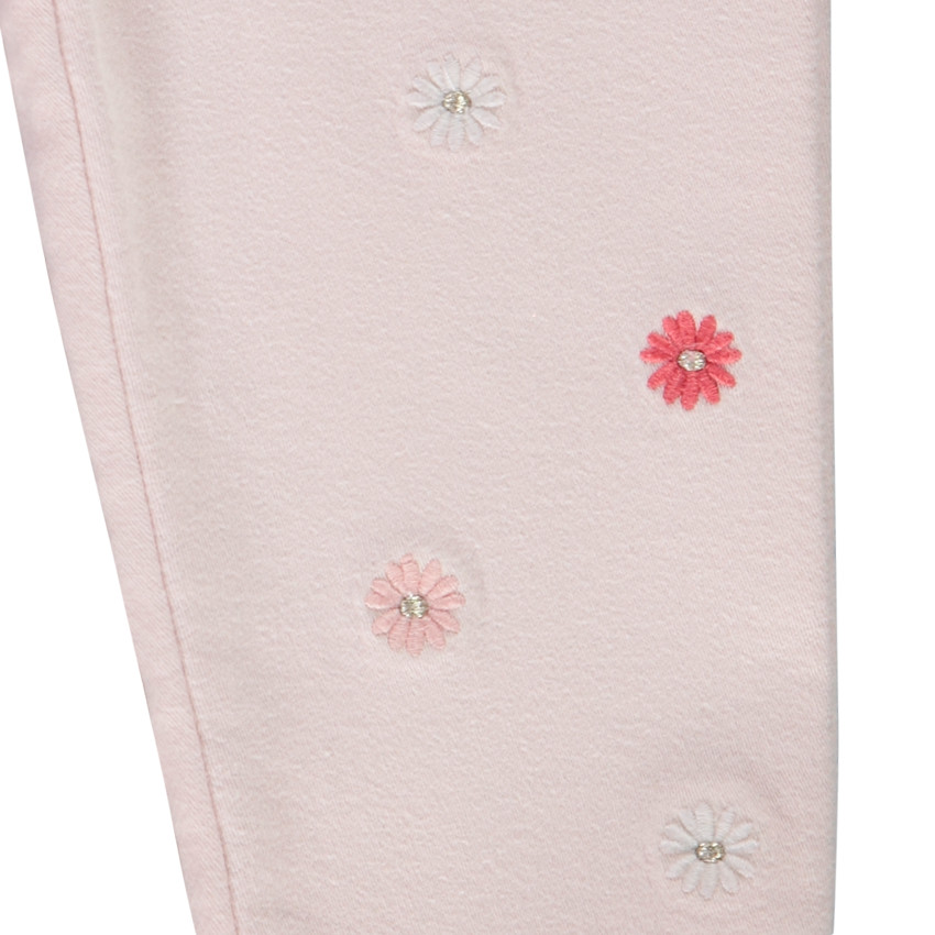 Jeans van denim met geborduurde bloemen voor babymeisjes 