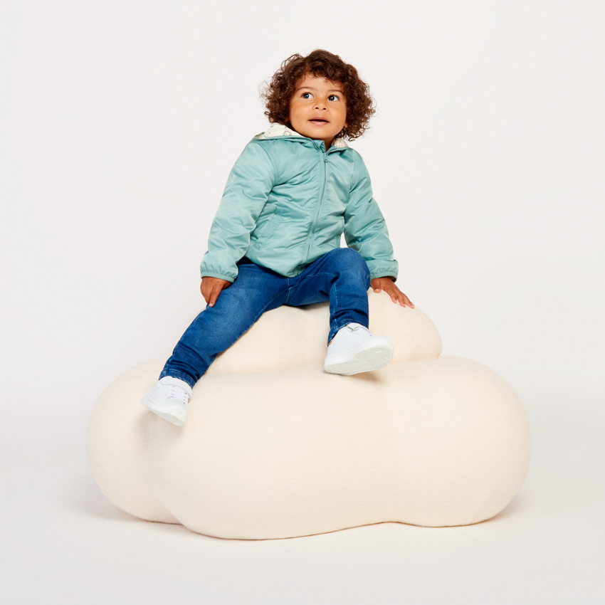 Gewatteerde ripstopparka met 50% gerecycleerd polyester voor babyjongens 