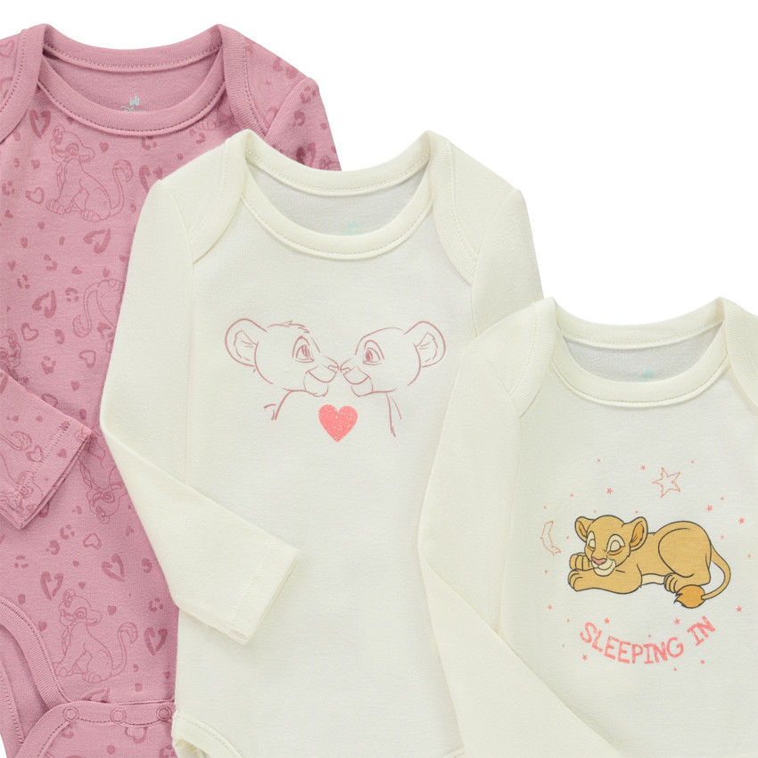 Set van 3 lange mouwen bodies Nala Disney voor meisjes 