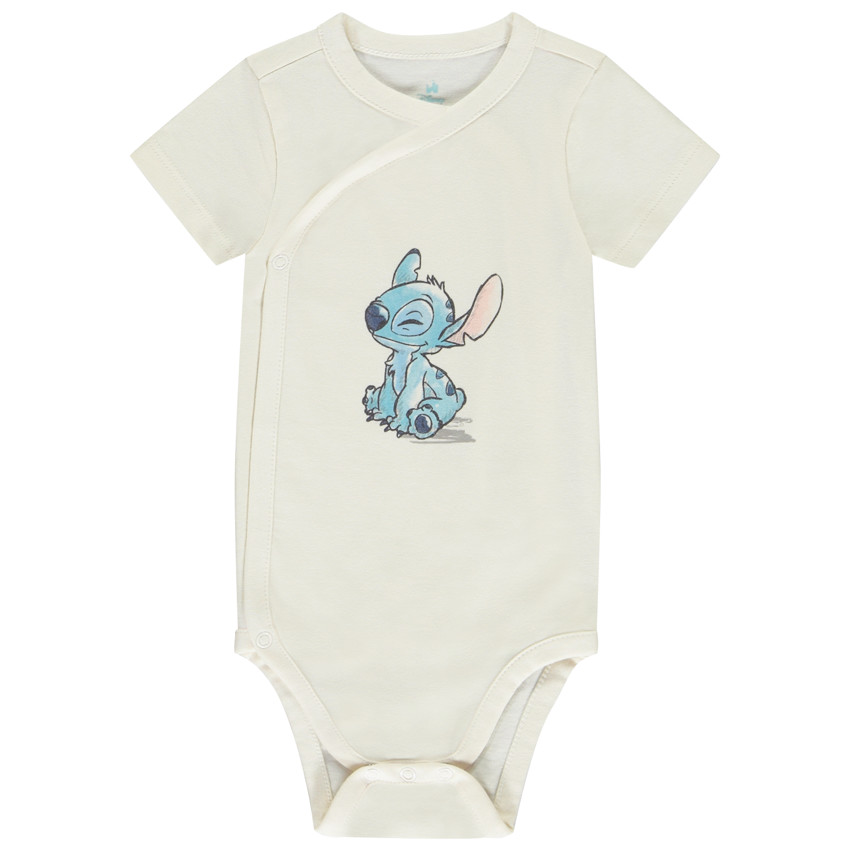 Set van 3 bodies met korte mouwen Stitch Disney voor baby
