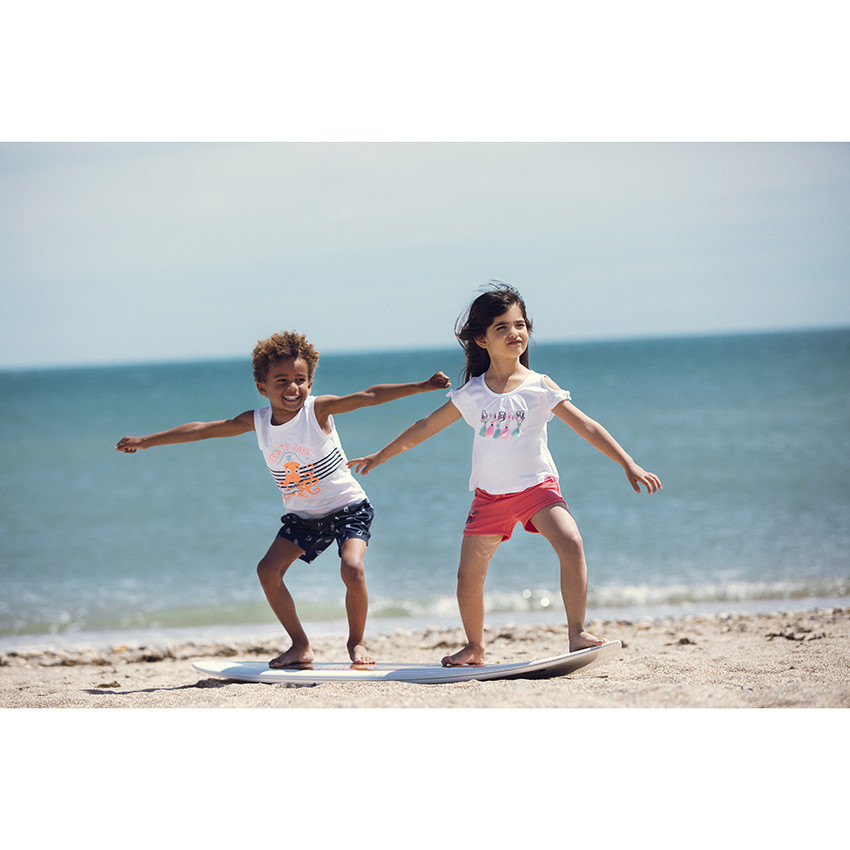 Short de bain imprimé bateaux pour enfant garçon 