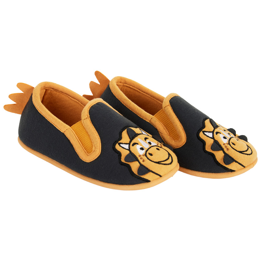 Pantoffels lage tweekleurig dinosaurus voor jongens 