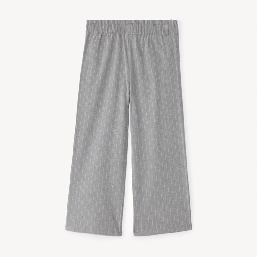 Pantalon droit en toile rayée pour fille 
