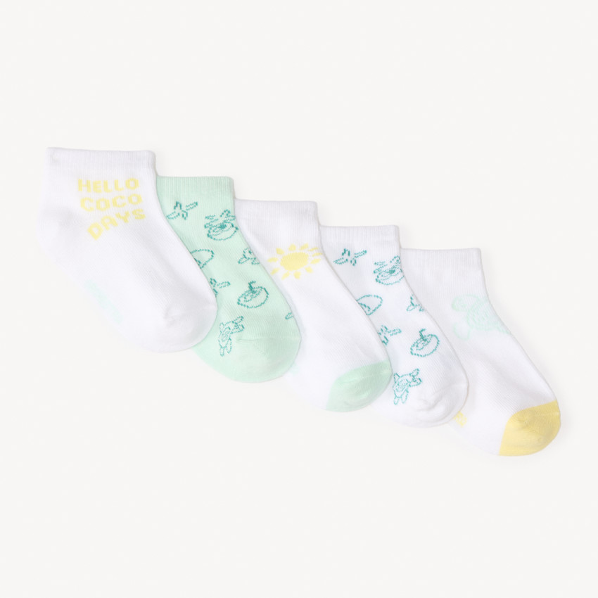 Set van 5 paar korte fantasie sokken voor babyjongen 