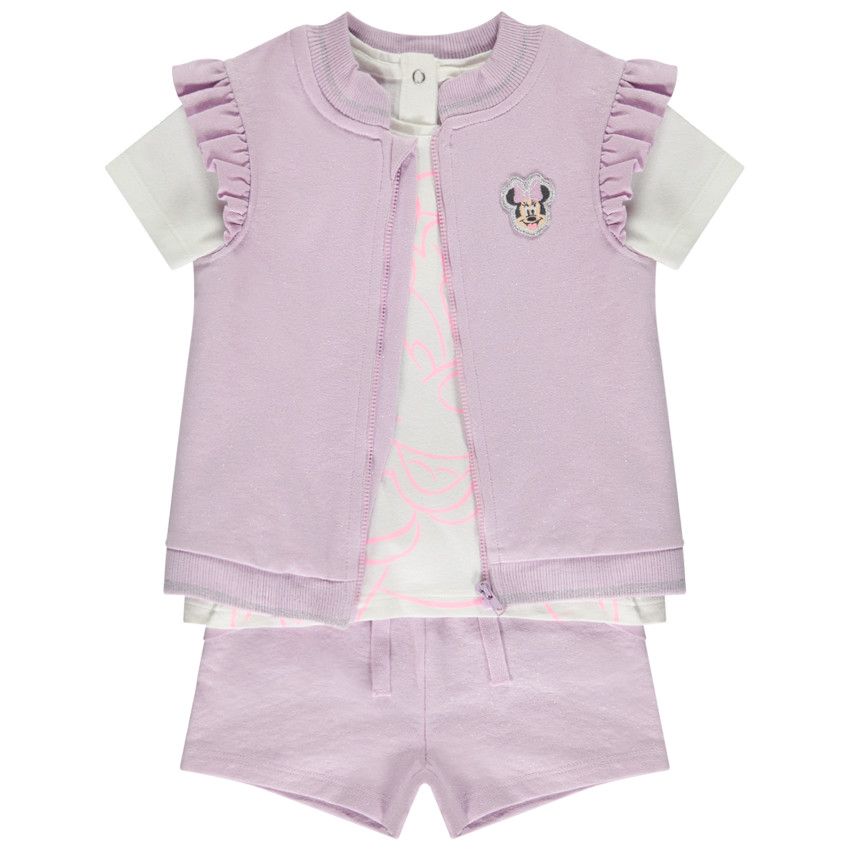 Set van 3 fleece stukken met Minnie Disney vest voor baby meisje 