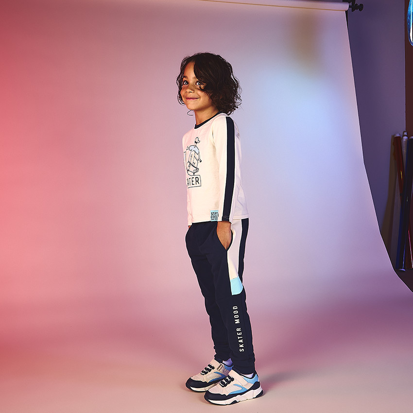 Jogging fleece met strepen voor jongen 