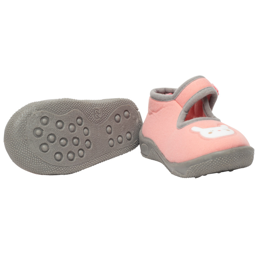 Chaussons babies lapin et nœud pour bébé fille 