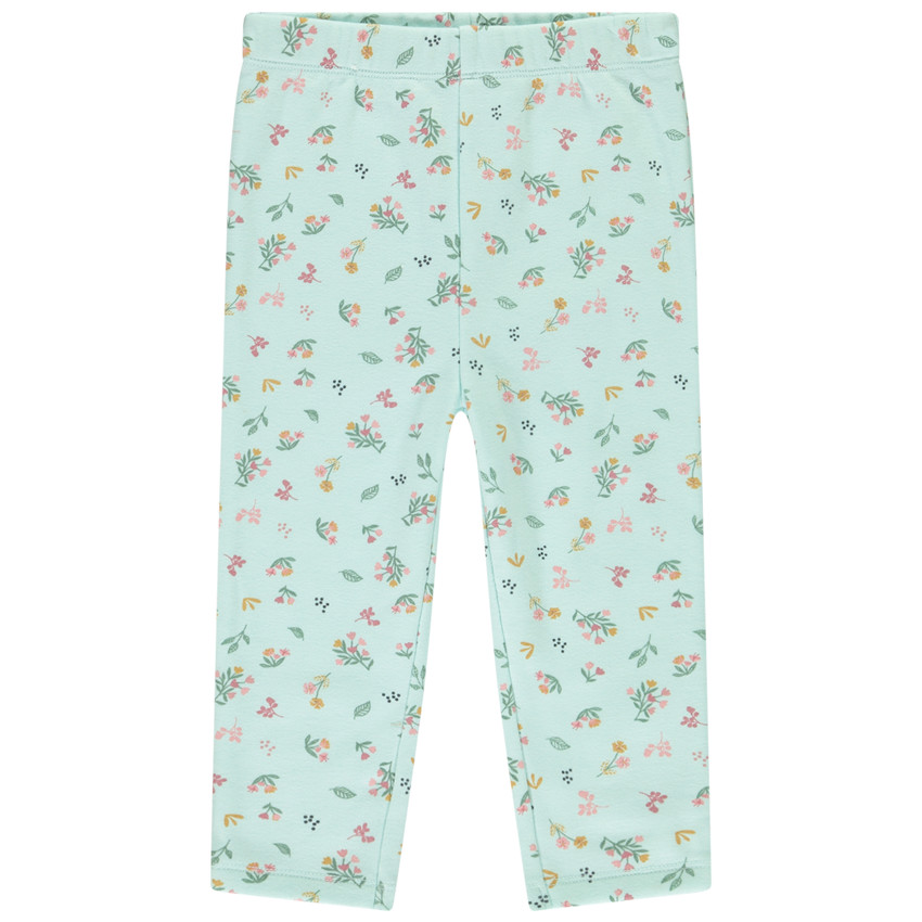 Pyjama 2-delig met bloemenprint voor meisjes met verschillende afwerkingen afhankelijk van de leeftijd 