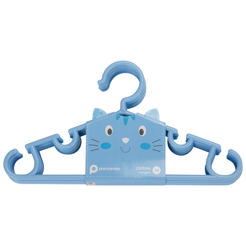 Lot de 6 cintres - Bleu 