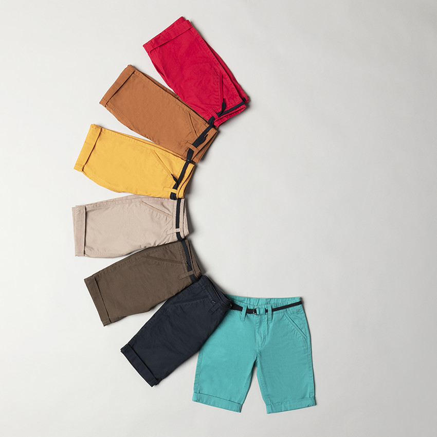 Bermuda van katoen met verstelbare tailleband 