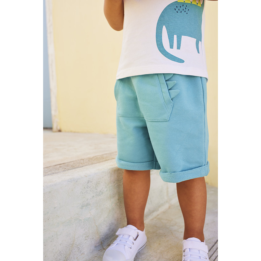 Set van 2 delen t-shirt + bermuda dinosaurussen voor baby jongen 