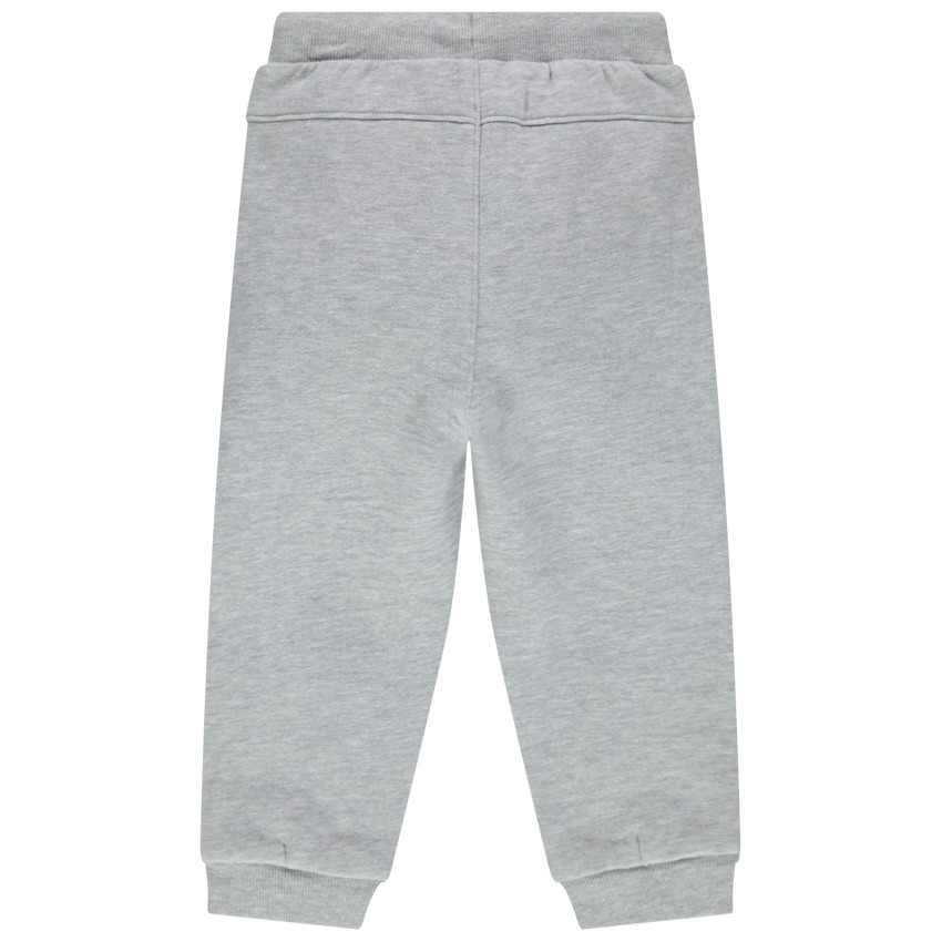 Pantalon de jogging gris chiné avec print monstre 