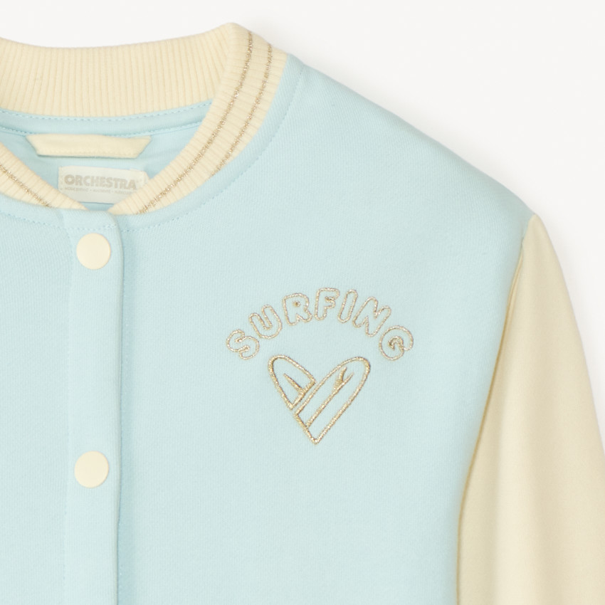 Veste teddy avec inscription 3D pour fille 