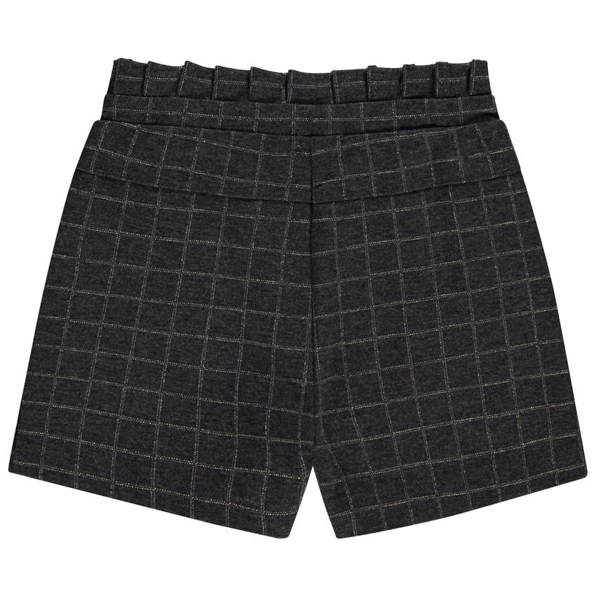 Short à carreaux avec taille élastiquée pour fille 